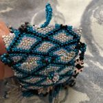 Blue Beaded Medicine Bag Necklace NWOT Photo 5