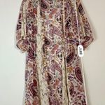 American Eagle Outfittters Women's Kimono Coverup White Paisley Size S/XS EUC Photo 5