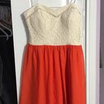 City Triangles Strapless Sweetheart Lace Mini Dress with Belt Photo 1