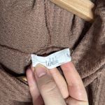 TALULAH Tan Relaxed Knit Thermal Waffle Hoodie Size S Photo 8