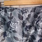 LOFT Women’s Metallic Silver & Blue Floral Midi Skirt Size 6 Gray Photo 5