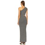 Ronny Kobo Zoe Knit Cut Out Maxi Dress Grey Womens Size XS Gray Photo 2