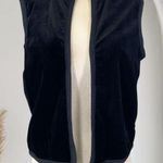 Early 2000's Black Open Front Witchy Whimsygoth Velvet Vest Top L / 12 Size L Photo 0