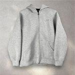 Lucky Brand LUCKY Zip Hoodie Women’s S Gray Full Zip Embossed Logo Soft Stretch Photo 0