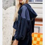 Free People Movement Navy Blue Hooded Pullover Terry Size XS EUC Photo 2