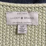 Lucky Brand  women's size small pullover v-neck sweater greenish yellow knit Photo 1