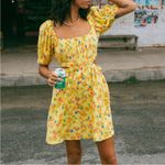 Billabong  Dare To Bare‎ Cutout Mini Dress Yellow Floral XS Photo 2