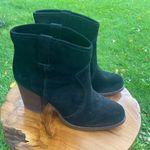 Splendid  Women’s Black Suede Block Toe Heeled Boots Size 10 Photo 1