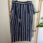 J.Crew Wide Leg Stripe Cotton Poplin Pants Size 2 Photo 6