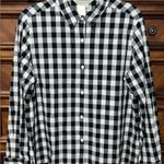 David Brooks Gingham Long Sleeve Button Down Shirt 21” P2P Black Size 14 Photo 0