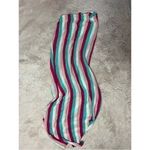 SheIn  Pink Aqua Multi Color Knit Striped Open Back Beach Cover Up One Size Photo 5