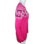 Crown & Ivy  Pink Flamingo Intarsia Sweater Long Sleeve Round Neckline Small NWT Photo 4