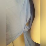 Jessica McClintock  Blue Beaded Cover Up Sheer Kimono Photo 2