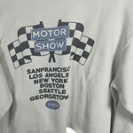 Brandy Melville  Motor Car Show Cropped Crewneck Sweatshirt in White/Blue OS Photo 8