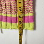 Urban Outfitters UO First Place Flyaway Cropped Sweater Pink Green Cardigan Short Sleeve Medium Photo 5