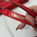Stella & Dot Red Pebble Leather Flap Crossbody Bag Gold Hardware Photo 8
