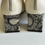 French Connection  Tess Cream and Snakeskin Booties Sz 7.5 Photo 6
