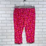 Sundance  Lei Vibrant Pink and Orange Cropped Pants Size PM Photo 4