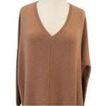 Gerard Darel Jason Sweater Dress 100% Wool V-Neck Camel Brown Oversized Small Photo 1