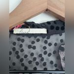 Anthropologie  Floreat Velvet Burnout Kimono black polka dot sheer Photo 2