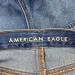 American Eagle Blue 100% Cotton Medium Wash Cuffed Mid Rise Jean Shorts Size 4 Photo 2
