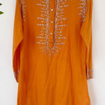 Vintage Juliet Dunn Tunic Dress Sz 2 Orange Photo 0