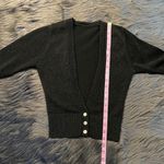 Vintage v neck button down bolero Cardigan Black Size M Photo 4