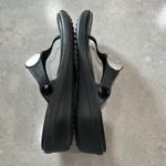 Crocs Sanrah Hammered Circle Wedge Flip Sandal Women's Black/Silver EUC Size 9 Photo 5