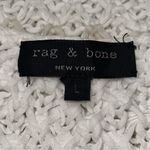 Rag and Bone  Women’s Size L White Tan Knit Lizette Striped Loose Sweater Tank Top Photo 4