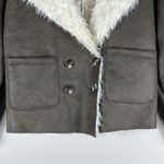 Raga  Anthropologie Faux Suede Double Breasted Coat Photo 2