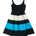 Maggy London Women's A-Line Sleeveless Color Block Scoop Neck Cotton Dress Sz. 4 Photo 0