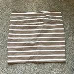 Beach time brown and white striped mini skirt Small Photo 0