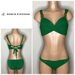 Robin Piccone New.  green bikini. D cup-top/ M- bottom. Retails $215 Photo 1