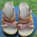 Skechers Cali Stylish Brown Leather Sandals Sz 8M Photo 8