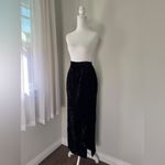 Vintage Y2K Hampton Nites Black Velvet Pencil Maxi Skirt w/ Left Side Slit Size undefined Photo 1