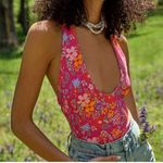 Free People Floral Bodysuit in size Large. NWT Photo 0