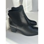 Amazon Essentials Black Ankle Boots Size 9 Women's Block Heel Chelsea Booties Photo 6