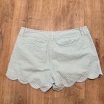 Lilly Pulitzer  | Scallop Hem Seersucker Striped Baby Blue White Shorts, Size 8 Photo 3