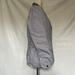 Fossil  Stripe Womens Blazer Sz S Lightweight One Button Academia Ruched Utility Photo 3