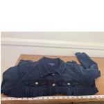 Bandolino Denim Jacket Womens Medium Button Up Dark Wash Classic Jean Coat Photo 2