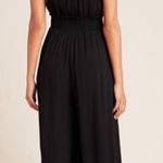 Anthropologie  Viscose Blend Black Halter Wide Leg Neutral Jumpsuit Photo 0