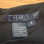 Vintage Harold's Black Floral Silk Maxi Dress Soze 6 Photo 5