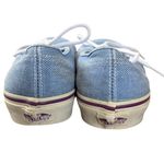 Vans  Blue Denim Sneakers Women's Sz‎ 7.5 Washed Twill Skater Grunge Photo 2