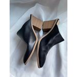 LC Lauren Conrad Embroidered Pointed Toe Black Mule Block Heels Shoes 8.5 Western Boho Work Chic Photo 2