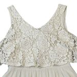 Charming Charlie  off white lace gauze dress size medium lined Photo 2