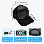 LED Cap with Programmable App Control and Editable Colorful LED Hat Black Photo 1