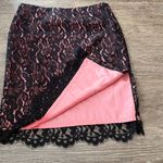 Trina Turk  Black Coral Lace Overlay Pencil Skirt size 4 Photo 6