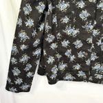 DG2 Diane Gilman Large Denim Jacket Ditsy Floral Jean Jacket Blue Black 1279 Photo 2