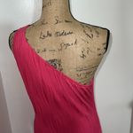 Hot Pink One Shoulder Thigh Slit Dress Size L Photo 7
