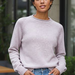 Lululemon Boxy Cotton-Blend Sweater in Bone Ivory Rhino Grey Velvet Dust Size 1X Photo 0